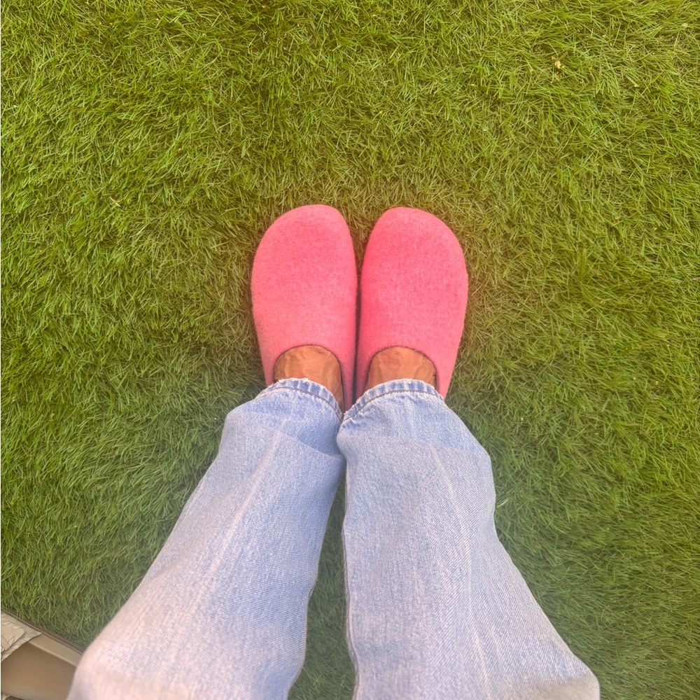 Veronica Beard Flamingo Pink Wool Mules woman’s size 8 - Picture 7 of 9